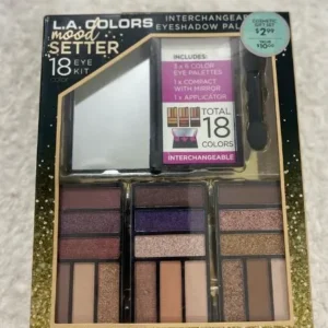 L.A. Color Mood Setter 18-Piece Eye Kit – Bold, Customizable Eye Looks for Every Mood